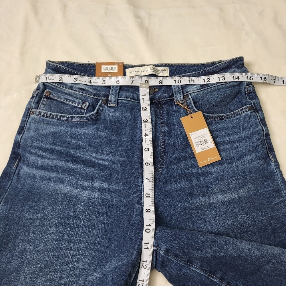 Denver Hayes High Rise Skinny Crop Blue Women's Jeans. Size 10 - Picture 8 of 12